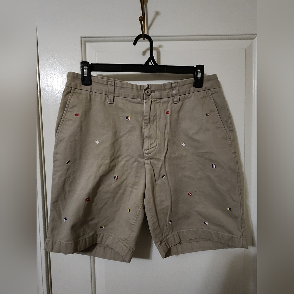 Nautica Flag Print Chink Cargo Shorts